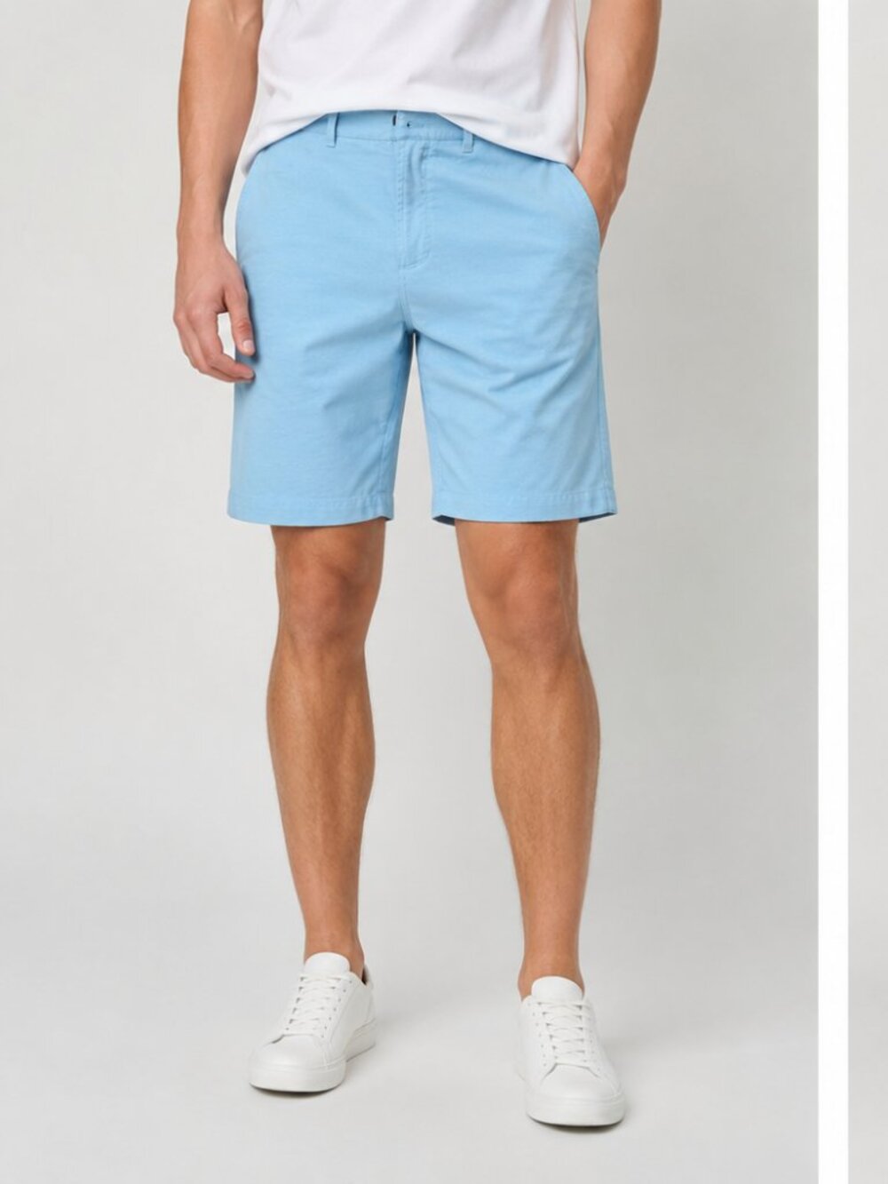 Dunning Golf Linen Blend Shorts Mens 34 Light Blue Performance Chino Stretch